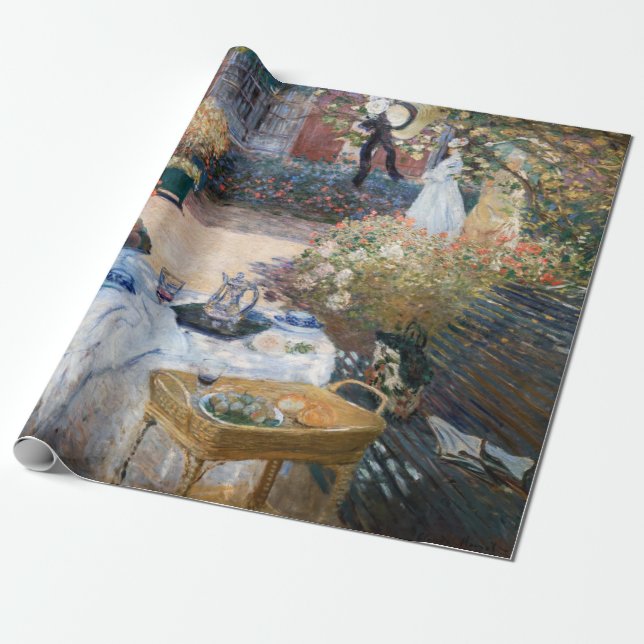 Claude Monet - The Luncheon, decorative panel Wrapping Paper (Unrolled)