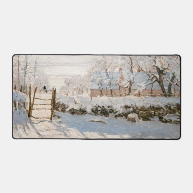 Claude Monet - The Magpie Desk Mat (Front)