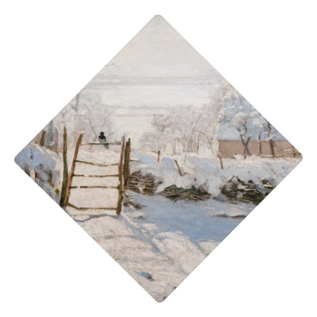 Claude Monet - The Magpie Graduation Cap Topper (Front)