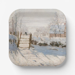 Claude Monet - The Magpie Paper Plate
