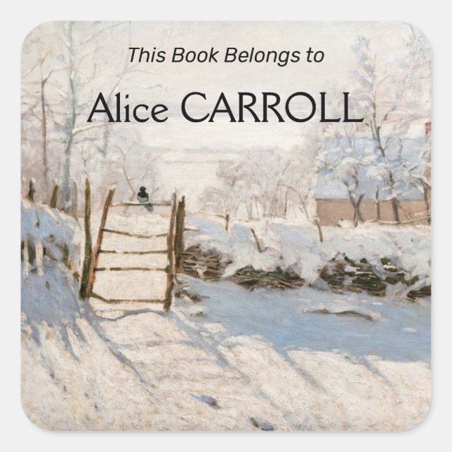 Claude Monet - The Magpie Square Sticker (Front)