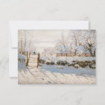 Claude Monet - The Magpie Thank You Card<br><div class="desc">The Magpie / La Pie - Claude Monet,  Oil on Canvas, 1868-1869</div>