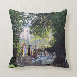 Claude Monet The Parc Monceau Throw Pillow