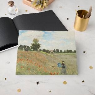 Claude Monet The Poppy Field near Argenteuil Art Guest Book