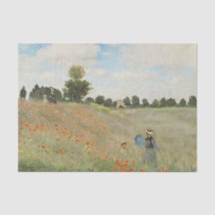 Claude Monet The Poppy Field near Argenteuil Art Tissue Paper
