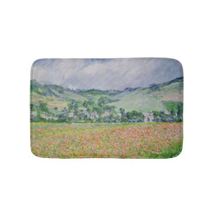 Claude Monet The Poppy Field near Giverny, 1885 Bath Mat