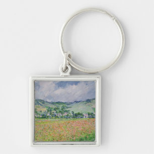 Claude Monet The Poppy Field near Giverny, 1885 Keychain