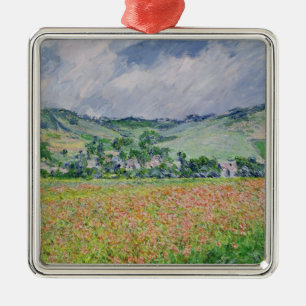 Claude Monet The Poppy Field near Giverny, 1885 Metal Ornament