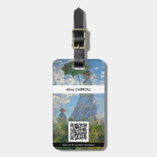 Claude Monet - The Promenade - QR Code Luggage Tag
