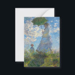 Claude Monet - The Promenade, Woman with a Parasol Card<br><div class="desc">The Promenade,  Woman with a Parasol / Madame Monet and Her Son / La Promenade / La Femme a l'ombrelle - Claude Monet,  1875</div>