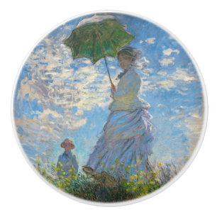 Claude Monet - The Promenade, Woman with a Parasol Ceramic Knob