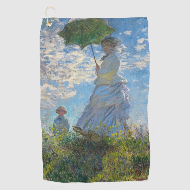 Claude Monet - The Promenade, Woman with a Parasol Golf Towel (Front)