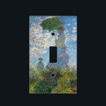 Claude Monet - The Promenade, Woman with a Parasol Light Switch Cover<br><div class="desc">The Promenade,  Woman with a Parasol / Madame Monet and Her Son / La Promenade / La Femme a l'ombrelle - Claude Monet,  1875</div>