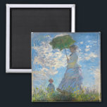 Claude Monet - The Promenade, Woman with a Parasol Magnet<br><div class="desc">The Promenade,  Woman with a Parasol / Madame Monet and Her Son / La Promenade / La Femme a l'ombrelle - Claude Monet,  1875</div>