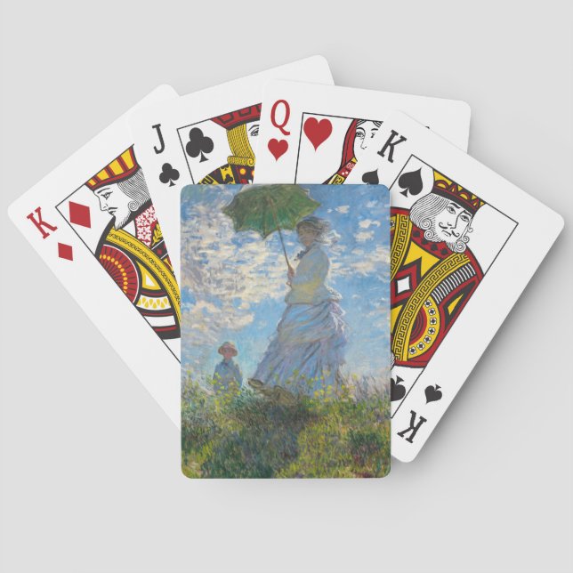 Claude Monet - The Promenade, Woman with a Parasol Playing Cards (Back)