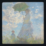 Claude Monet - The Promenade, Woman with a Parasol Stone Coaster<br><div class="desc">The Promenade,  Woman with a Parasol / Madame Monet and Her Son / La Promenade / La Femme a l'ombrelle - Claude Monet,  1875</div>