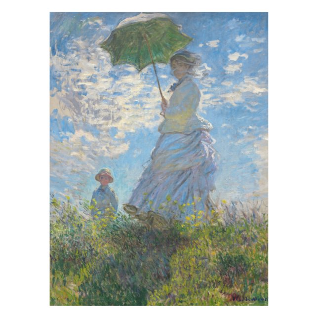 Claude Monet - The Promenade, Woman with a Parasol Tablecloth (Front)