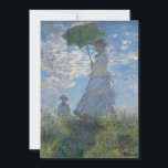 Claude Monet - The Promenade, Woman With A Parasol Thank You Card<br><div class="desc">Claude Monet - The Promenade,  Woman With A Parasol,  1875</div>
