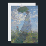 Claude Monet - The Promenade, Woman With A Parasol Thank You Card<br><div class="desc">Claude Monet - The Promenade,  Woman With A Parasol,  1875</div>