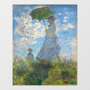 Claude Monet - The Promenade, Woman with a Parasol Window Cling