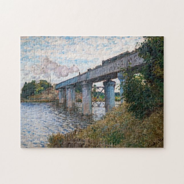 Claude Monet - The Railway Bridge at Argenteuil Jigsaw Puzzle (Horizontal)