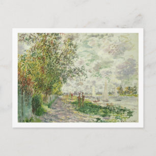 Claude Monet The Riverbank at Gennevilliers Postcard