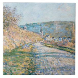 Claude Monet - The Road to Vétheuil Tile