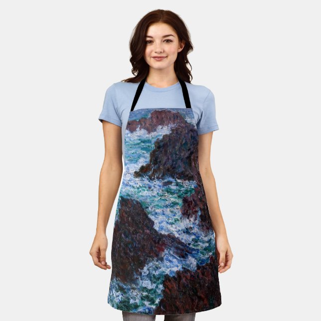 Claude Monet - The Rocks at Belle-Ile, Wild Coast Apron (Worn)