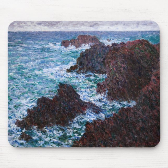 Claude Monet - The Rocks at Belle-Ile, Wild Coast Mouse Pad (Front)