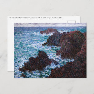 Claude Monet - The Rocks at Belle-Ile, Wild Coast Postcard