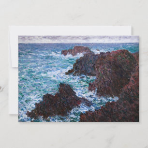 Claude Monet - The Rocks at Belle-Ile, Wild Coast Thank You Card