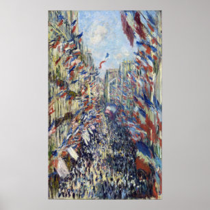 Claude Monet The Rue Montorgueil in Paris Poster