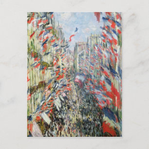 Claude Monet The Rue Montorgueil, Paris Postcard