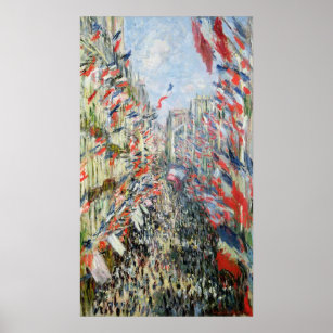 Claude Monet   The Rue Montorgueil, Paris Poster