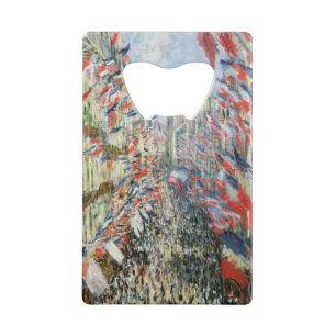 Claude Monet The Rue Montorgueil, Paris Wallet Bottle Opener
