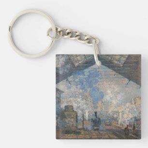 Claude Monet - The Saint-Lazare Station Keychain