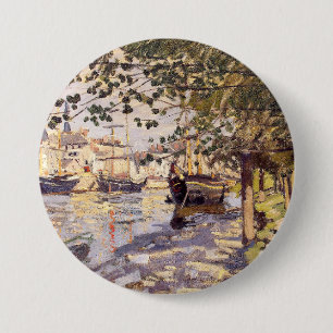 Claude Monet. The Seine at Rouen 3 Inch Round Button