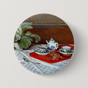 Claude Monet - The Tea Set, 2 Inch Round Button