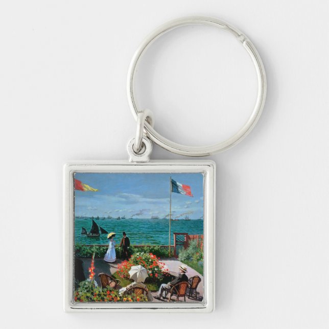 Claude Monet | The Terrace at Sainte-Adresse, 1867 Keychain (Front)