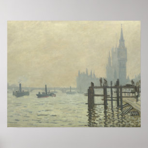 Claude Monet - The Thames at Westminster Poster