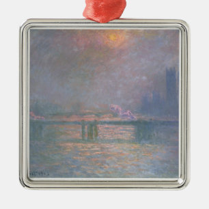 Claude Monet   The Thames with Charing Cross Metal Ornament