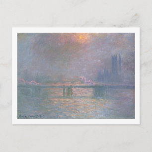Claude Monet The Thames with Charing Cross Postcard