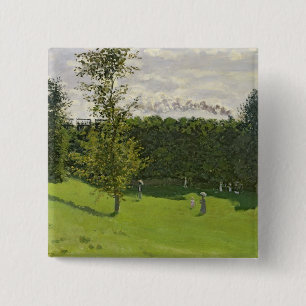 Claude Monet   The Train in the Country, c.1870-71 2 Inch Square Button