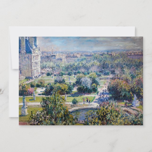 Claude Monet - The Tuileries Gardens Thank You Card (Front)