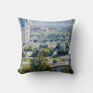 Claude Monet - The Tuileries Gardens Throw Pillow