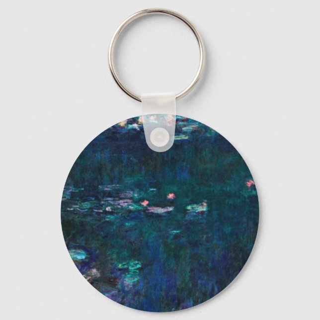 Claude Monet - The Water Lilies - Green Reflection Keychain (Front)