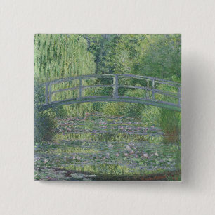 Claude Monet The Waterlily Pond: Green Harmony 2 Inch Square Button