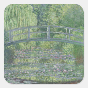 Claude Monet   The Waterlily Pond: Green Harmony Square Sticker