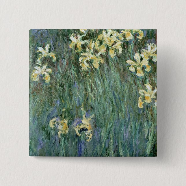Claude Monet | The Yellow Irises 2 Inch Square Button (Front)