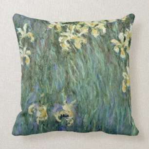 Claude Monet The Yellow Irises Throw Pillow